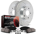 Carbon Fiber Brake Pads with Drilled & Slotted Brake Rotors Kit E69927