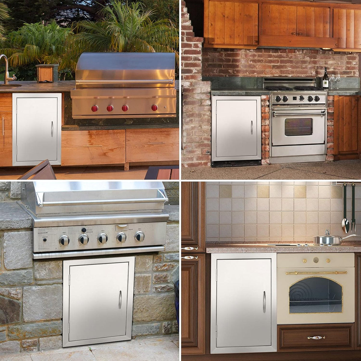 14W x 20H Inch Stainless Steel Outdoor BBQ Access Door E57755