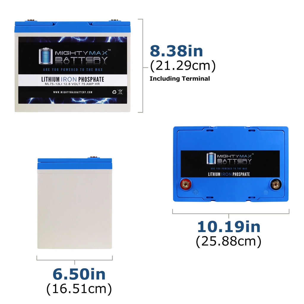 12V 75AH Lithium Replacement Battery 4 Pack H680
