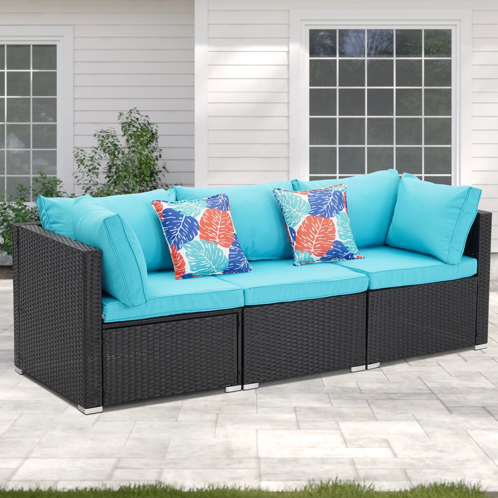3 Pcs Beige Outdoor Patio Sofa Set I6666
