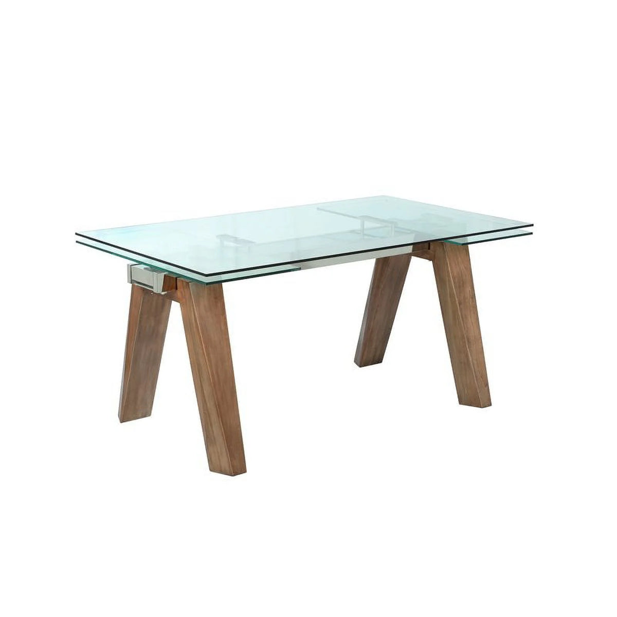 63" Steel and Glass Dining Table P614