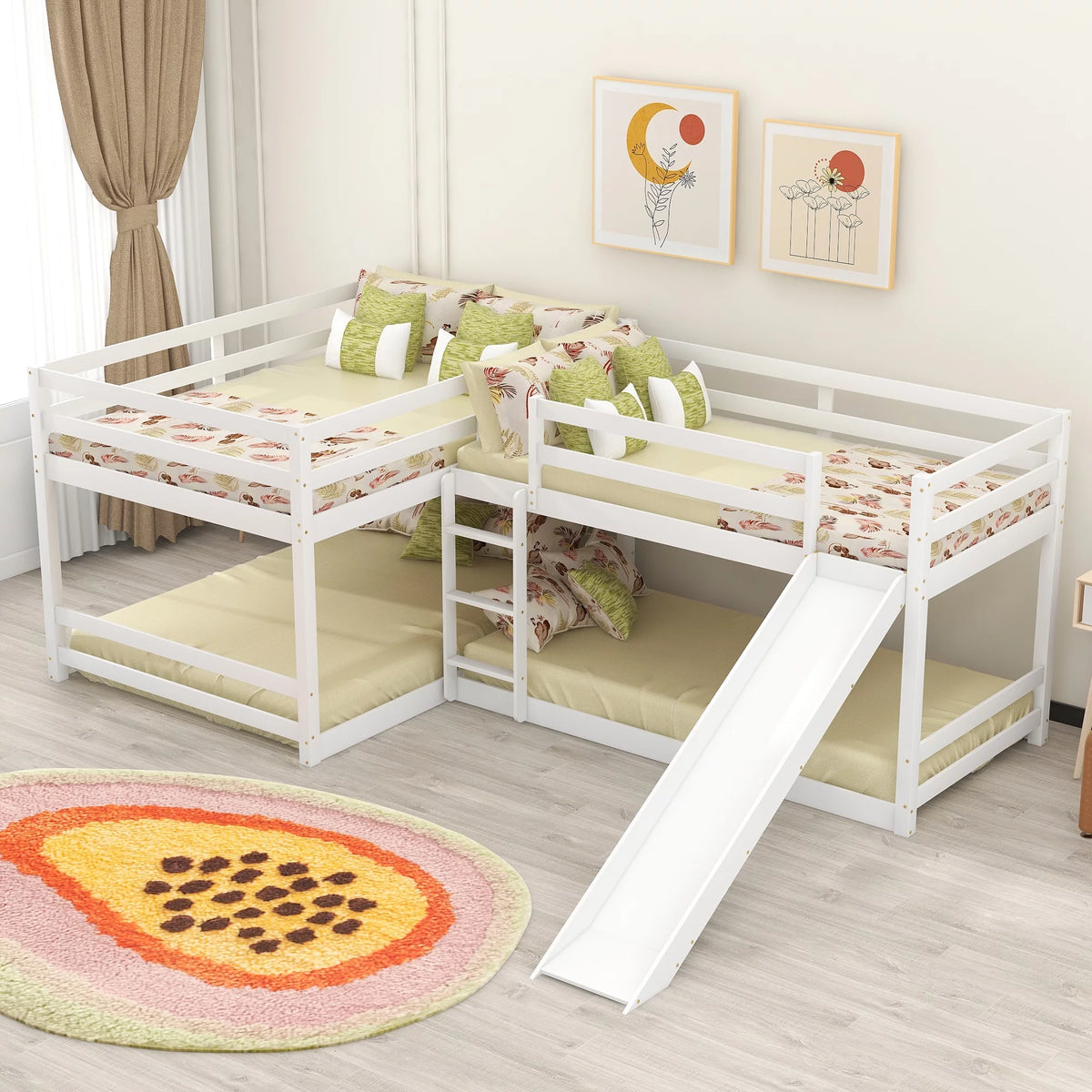 Wood Twin and Full Bunk Beds U524542