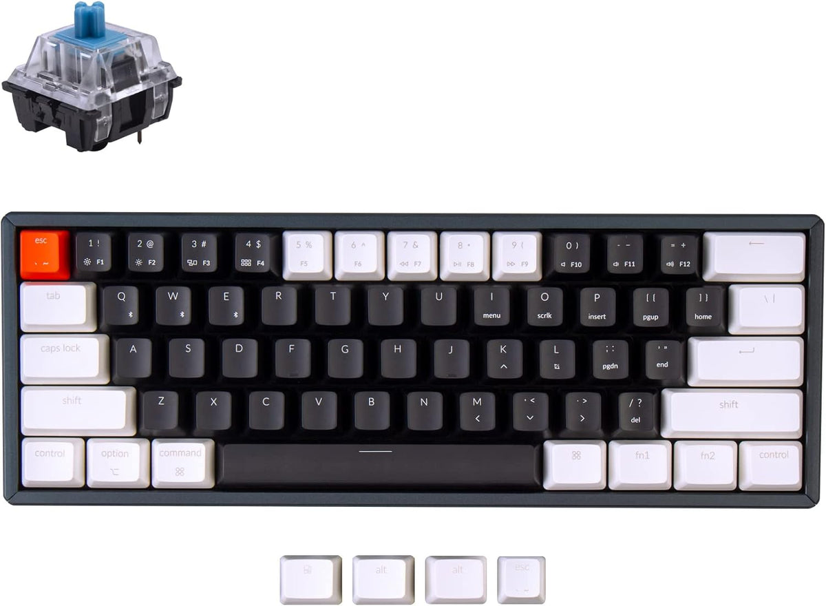 60% Layout Bluetooth Wireless/USB Wired Mechanical Keyboard with Aluminum Frame G39171