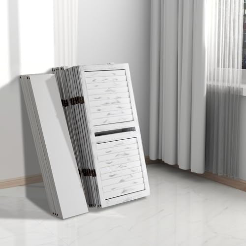 6 FT Wood Room Divider with Shelves T48665