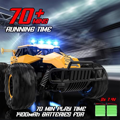 2.4GHz 1:12 Monster RC Truck with LED Headlight and Rechargeable Battery C493