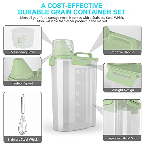 BPA Free Plastic Storage Container with Pourable Spout and Measuring Cup N28352