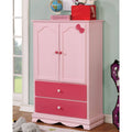 Pink Solid Wood Youth Armoire H16381