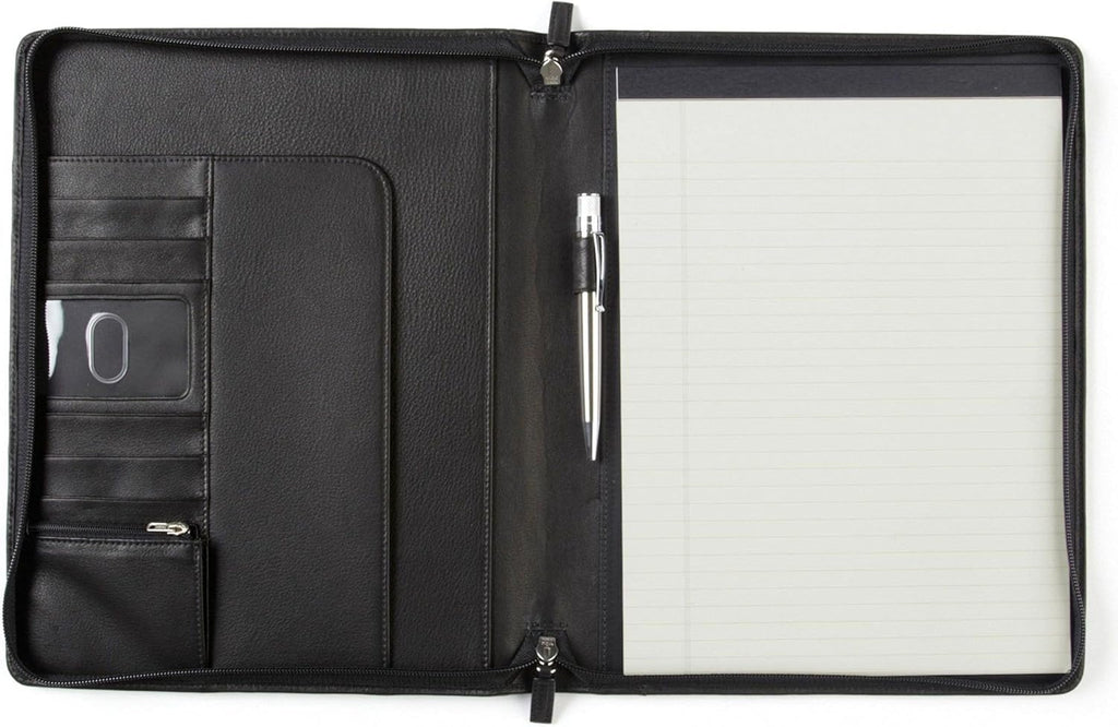 Cognac Zippered Padfolio V710691