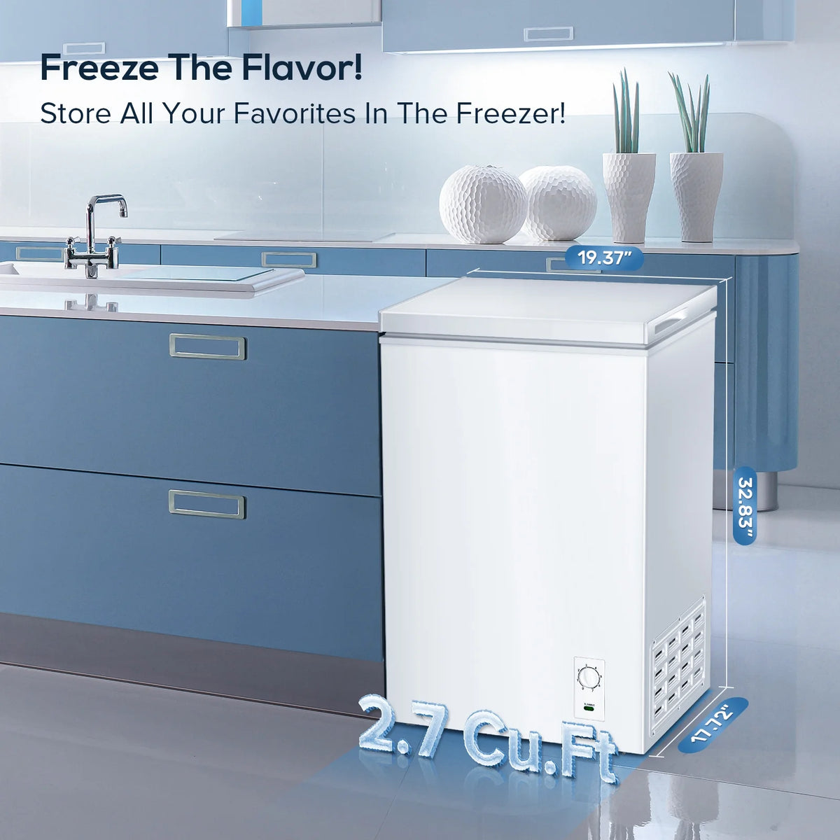 2.7 Cubic Feet White Chest Freezer I57211