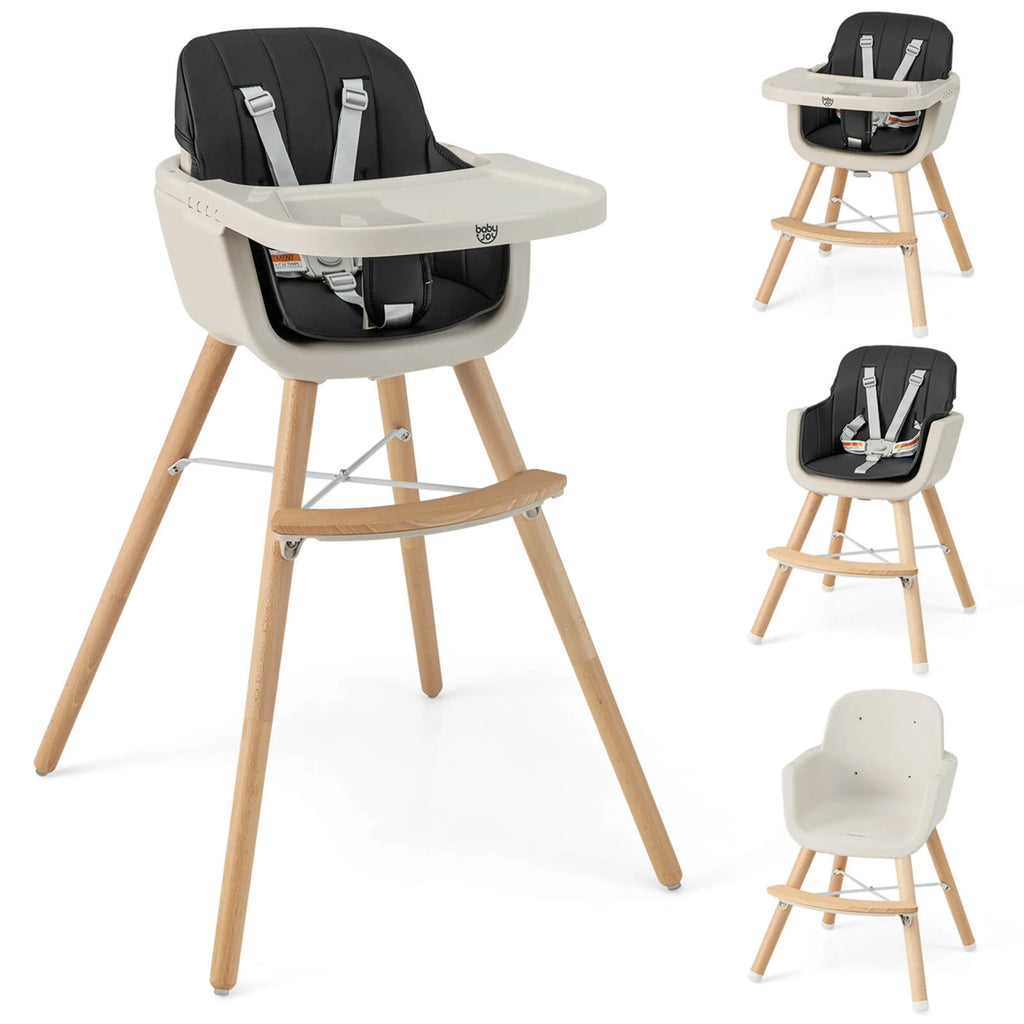 3 in 1 Convertible Wooden High Chair Beige W353131