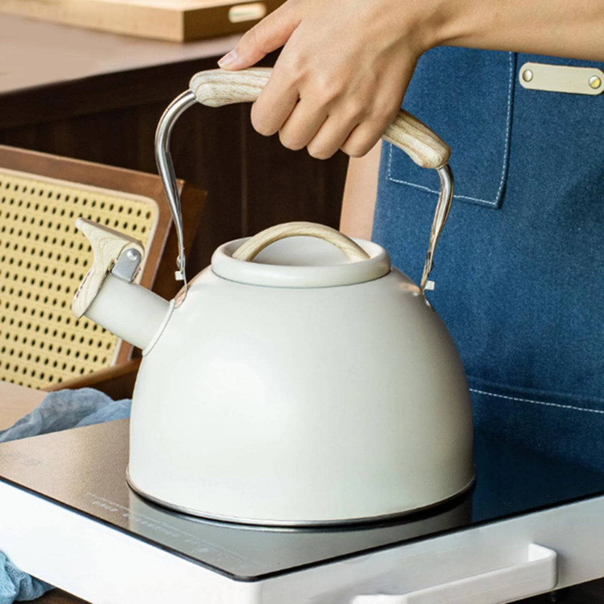 Beige 3L Whistling Kettle C443