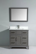 36 in. Single Sink Vanity & Mirror Grey M959