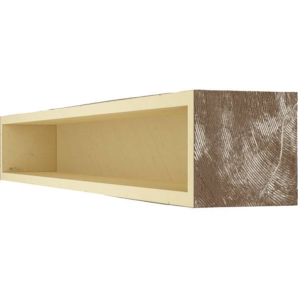 Rough Sawn Faux Wood Fireplace Mantel, Vintage Mahogany V488