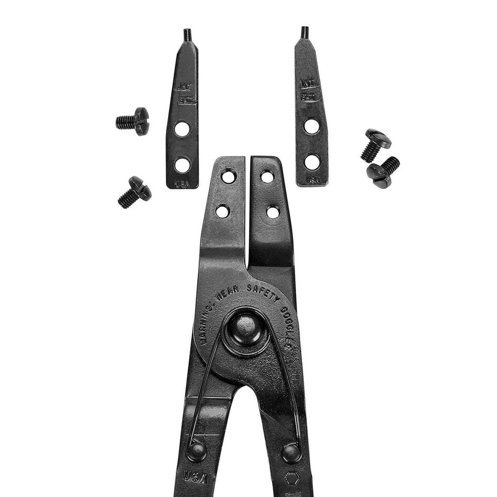Ratcheting Retaining Ring Pliers Set with Replaceable Tips, 2-Piece I46573