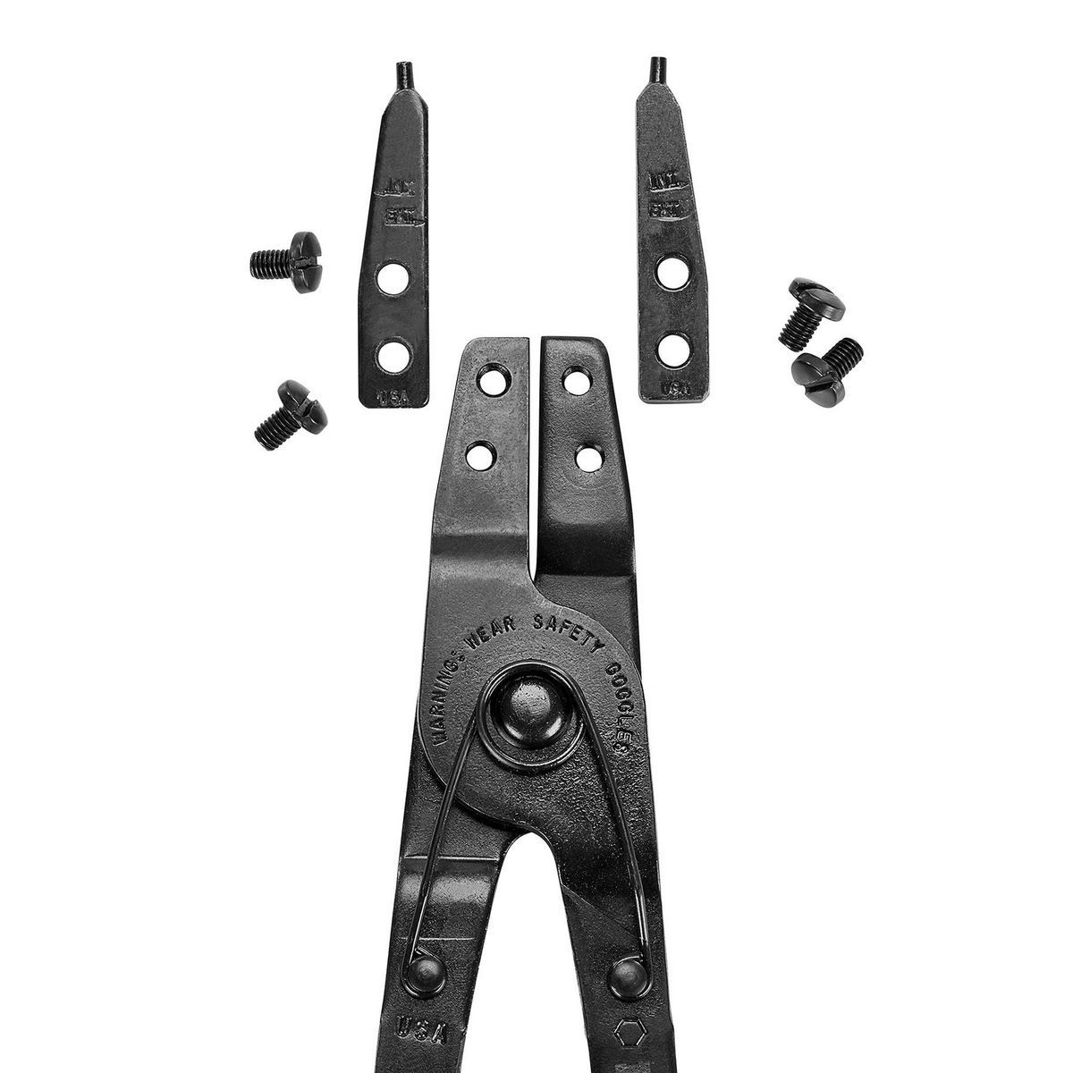 Ratcheting Retaining Ring Pliers Set with Replaceable Tips, 2-Piece I46573