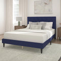 Gray Diamond Tufted Upholstered Queen Platform Bed D1669