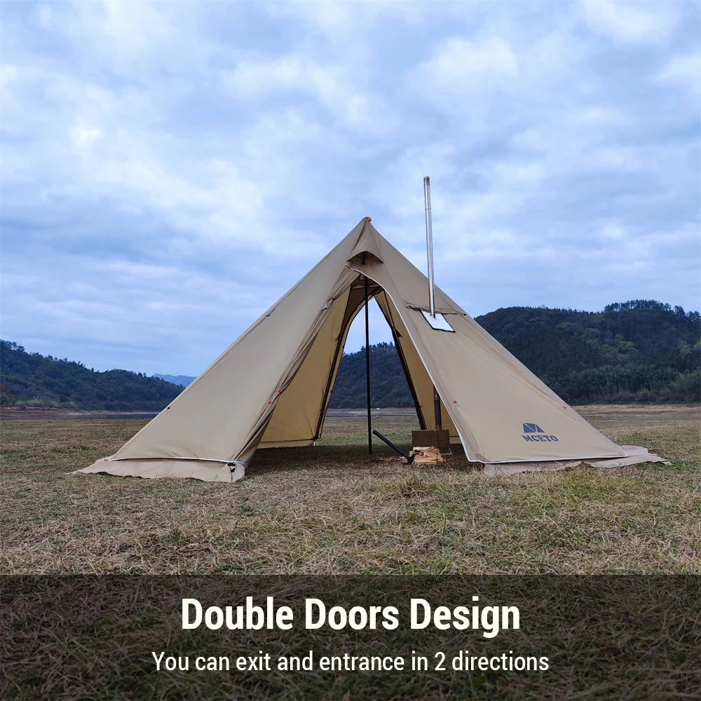 Pyramid Teepee Tent for 5 8 People with Stove Jack R97913