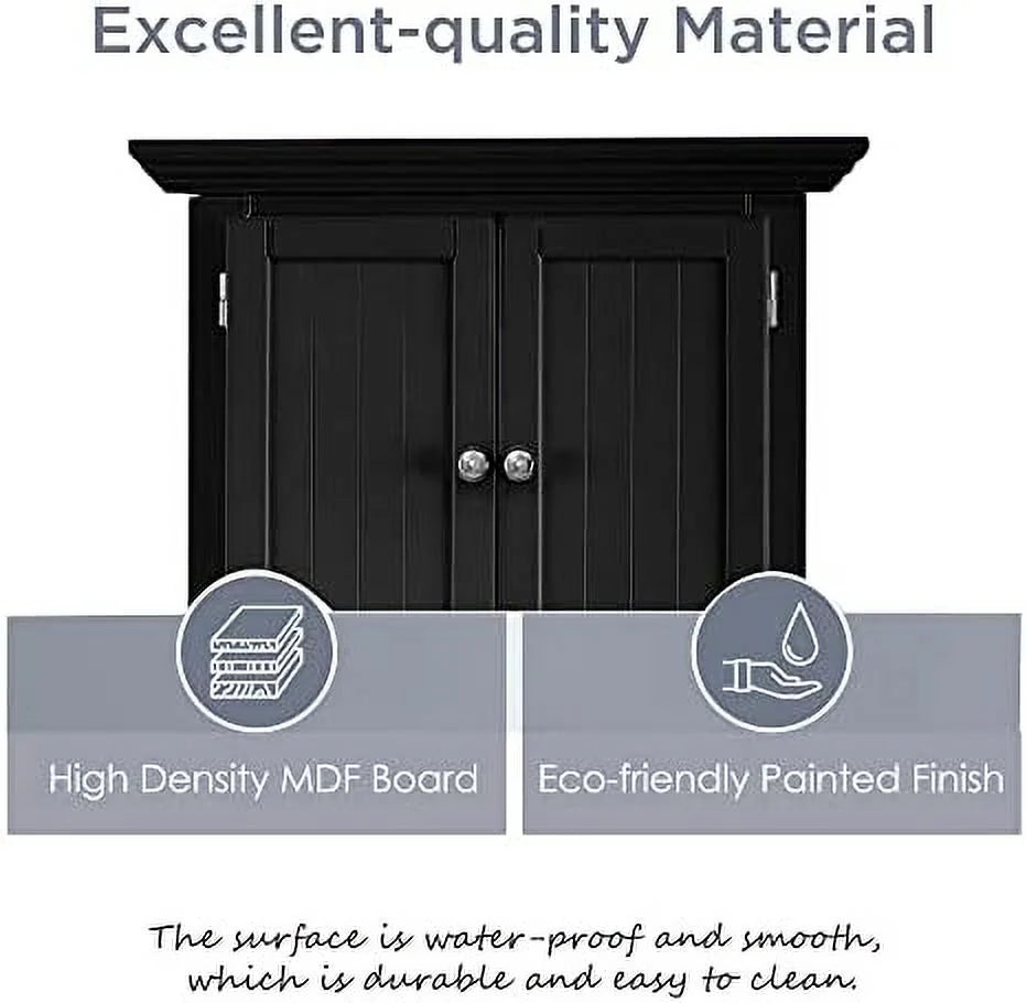 Corner Cabinet 72" Tall with 8 Doors Black G368