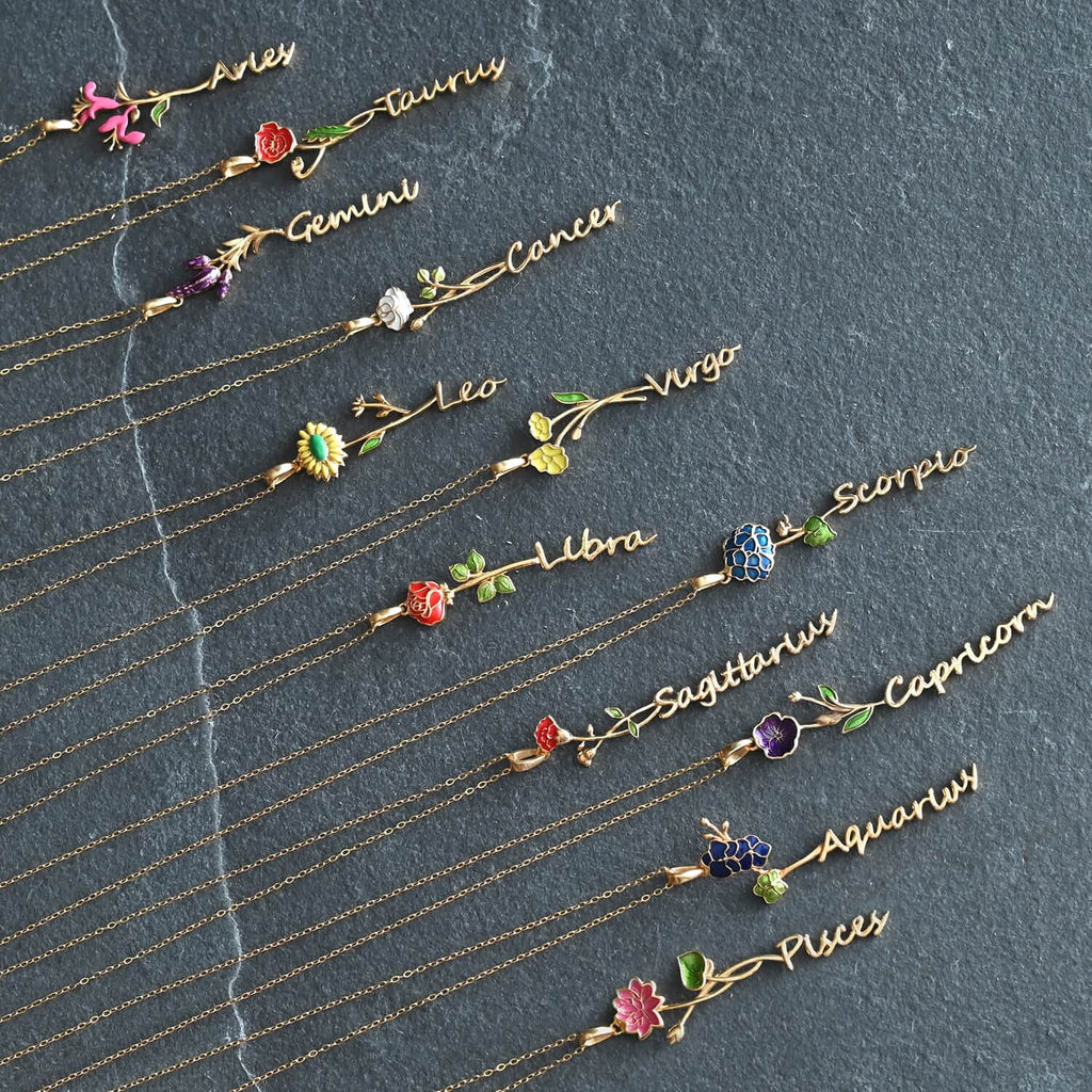 925 Sterling Silver 14K Yellow Gold Plated Pink Green Enameled Aries Pendant Necklace 16-18" J9417