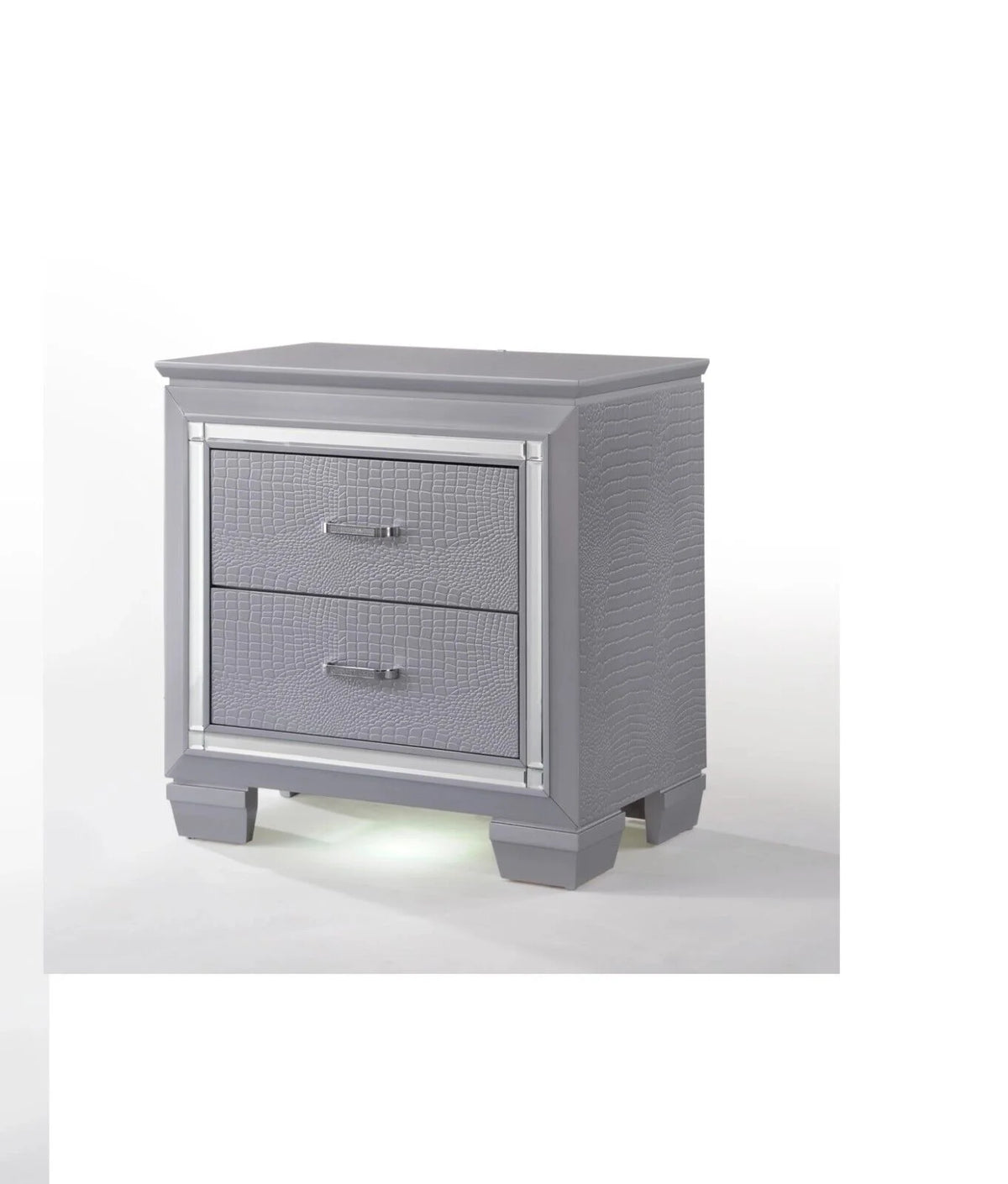 3pc Queen Size LED Upholstered Wood Bedroom Furniture Set D53767