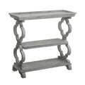 Grey Quatrefoil Console Table Z84274