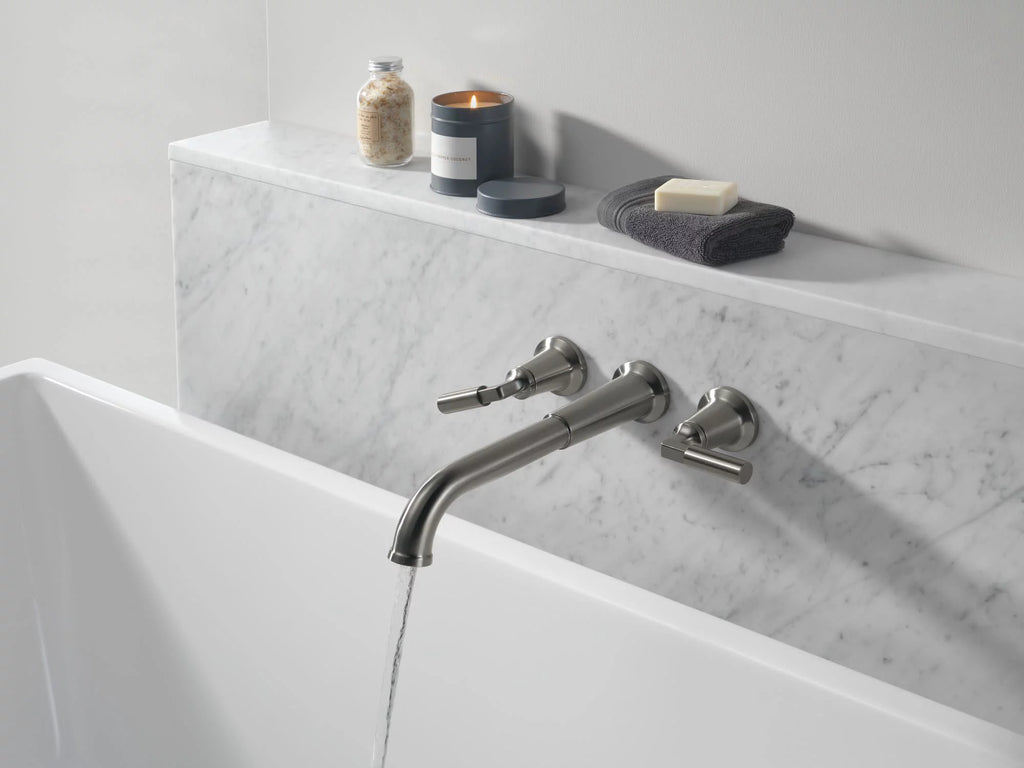 Double Handle Wall Mounted Tub Filler Trim - Nickel V988839