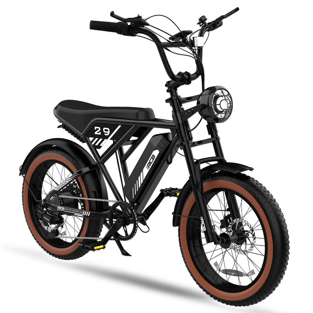Black 20" 4.0 Fat Tire Electric Bike with 48V 15Ah Battery K717872