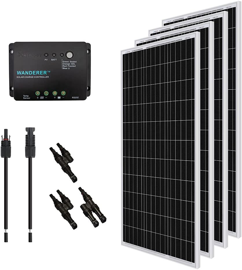 400 Watt 12 Volt Monocrystalline Solar Panel Kit with 40A MPPT Charge Controller Y339