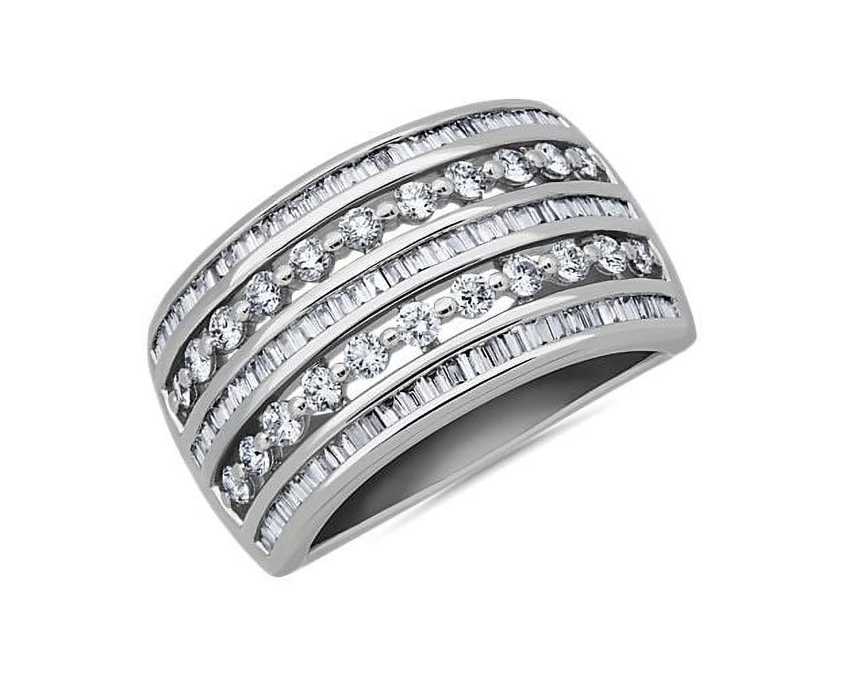 14K White Gold Diamond Eternity Band Size 10.5 M86999