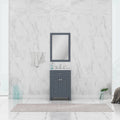 24 in. Single Gray Bathroom Vanity with Carrera Marble Top G524