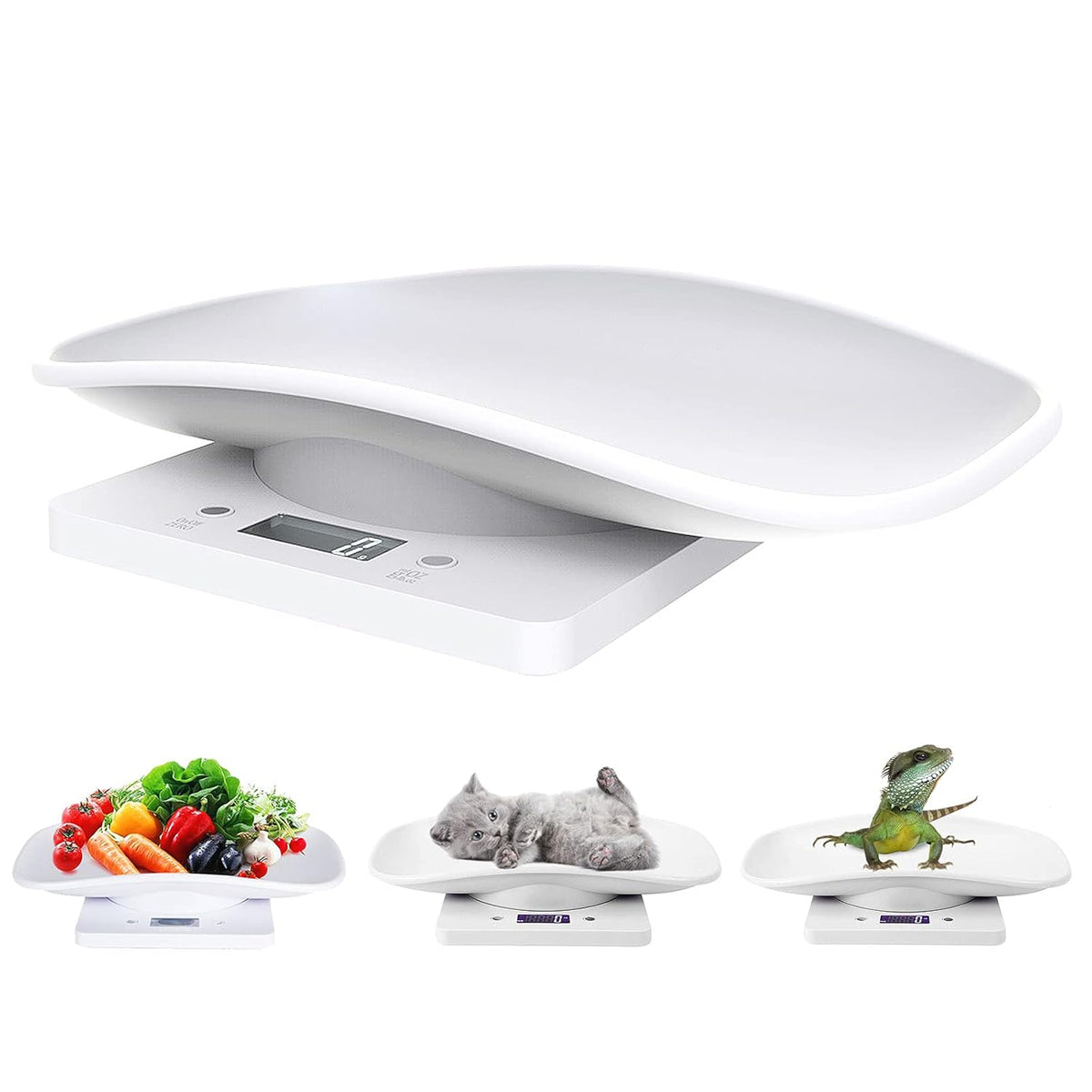 White LCD Multifunctional Mini Kitchen Scale, Pack of 2 A51956