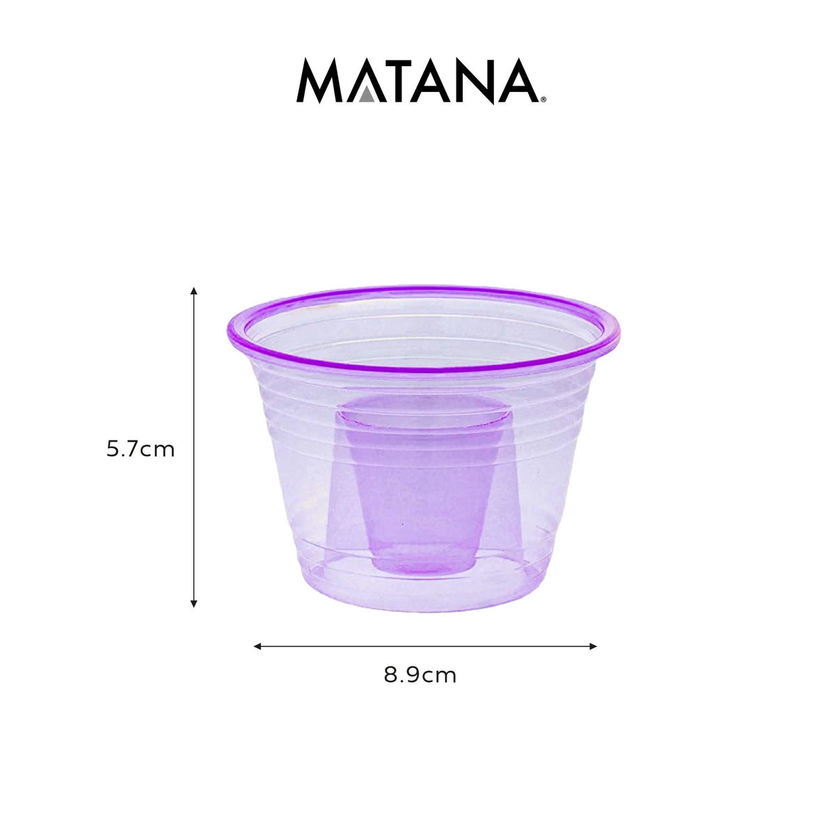 Neon Plastic 3.75oz Shot Glasses with 1oz Inner Shot Cups K5527