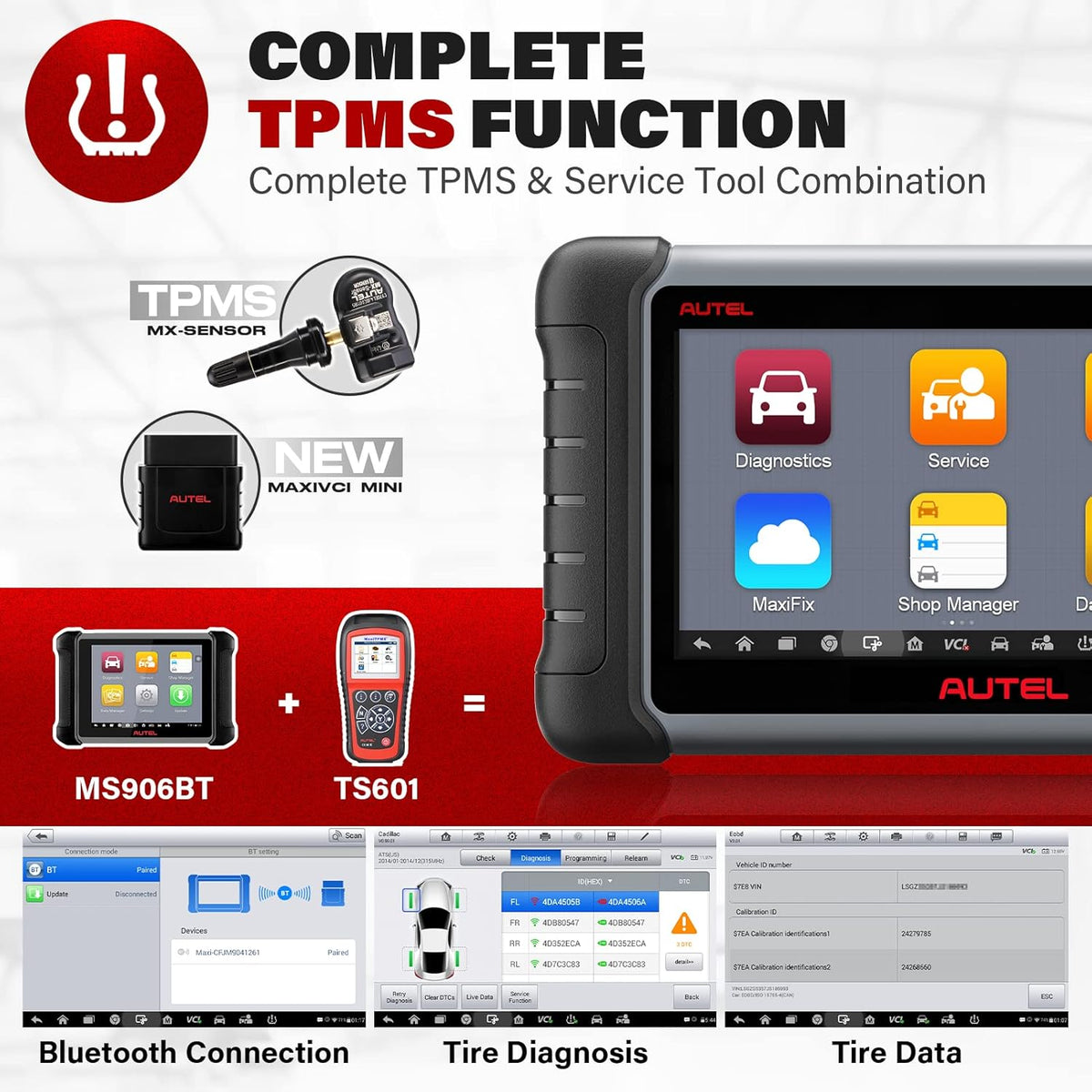 TPMS Diagnostic Scanner with Bi-Directional Control J8252