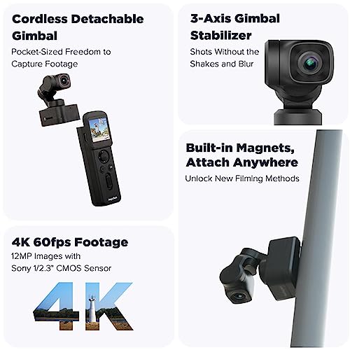 Camera with 3-Axis Gimbal, Magnetic Mount N703425