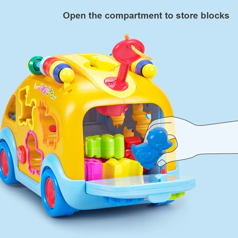 Toddler Music Bus Toy with Animal Matching V9656