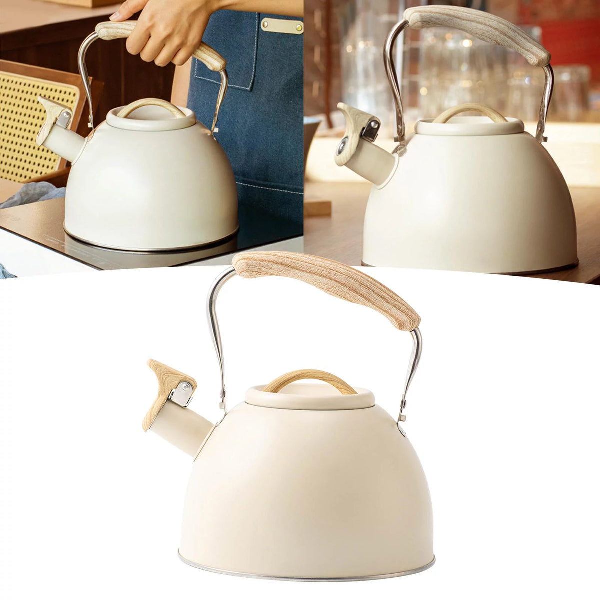 Beige 3L Whistling Kettle C443