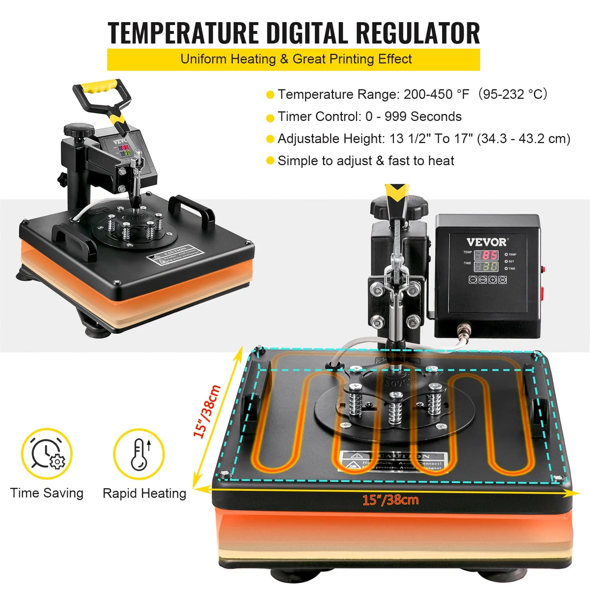 12 x 15 inch 5 in 1 Heat Press Machine U588991