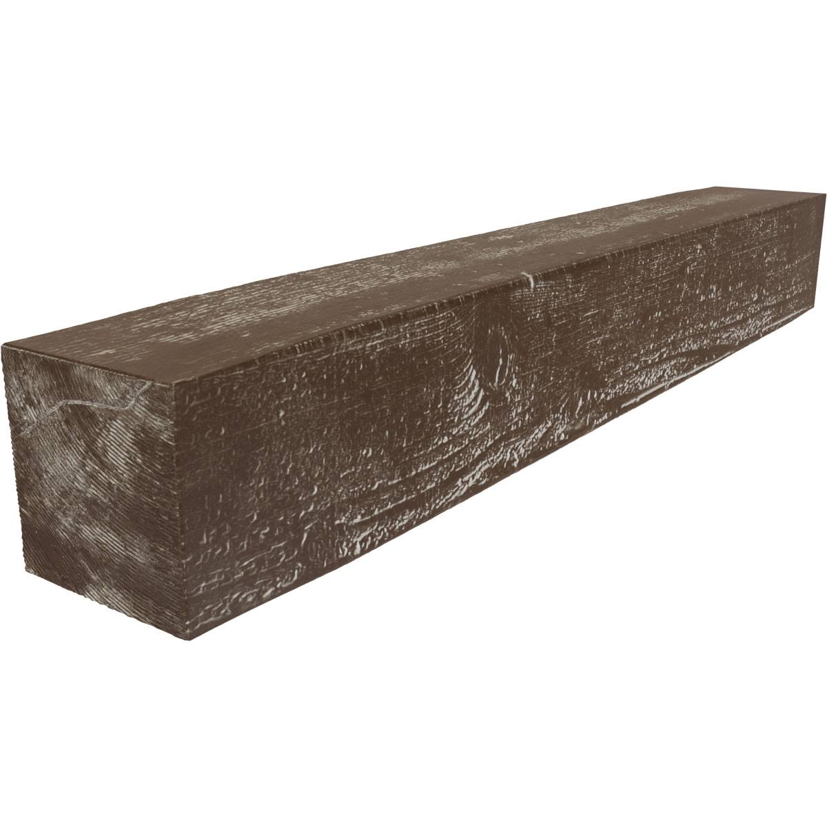 Rough Sawn Faux Wood Fireplace Mantel, Vintage Mahogany V488