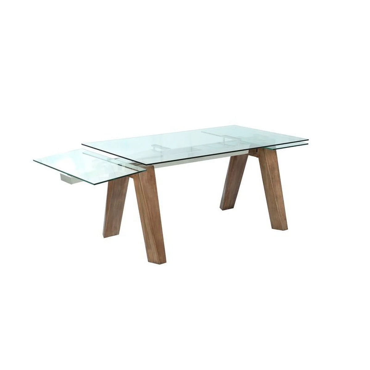 63" Steel and Glass Dining Table P614