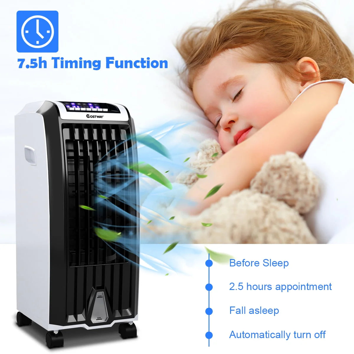 Portable Evaporative Cooler Fan with Remote Control J15601