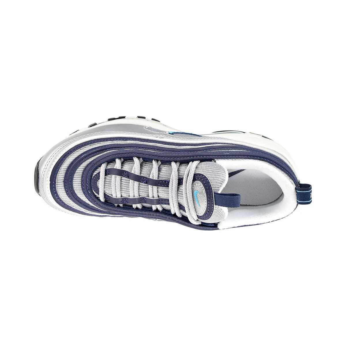Metallic Silver Chlorine Blue Shoes O51414