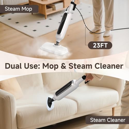 12-in-1 Steam Mop Detachable Handheld Steam Cleaner T438
