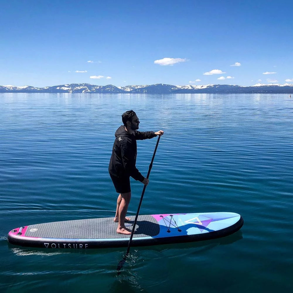 11 Foot Black Inflatable Stand Up Paddle Board Kit with Pump T840
