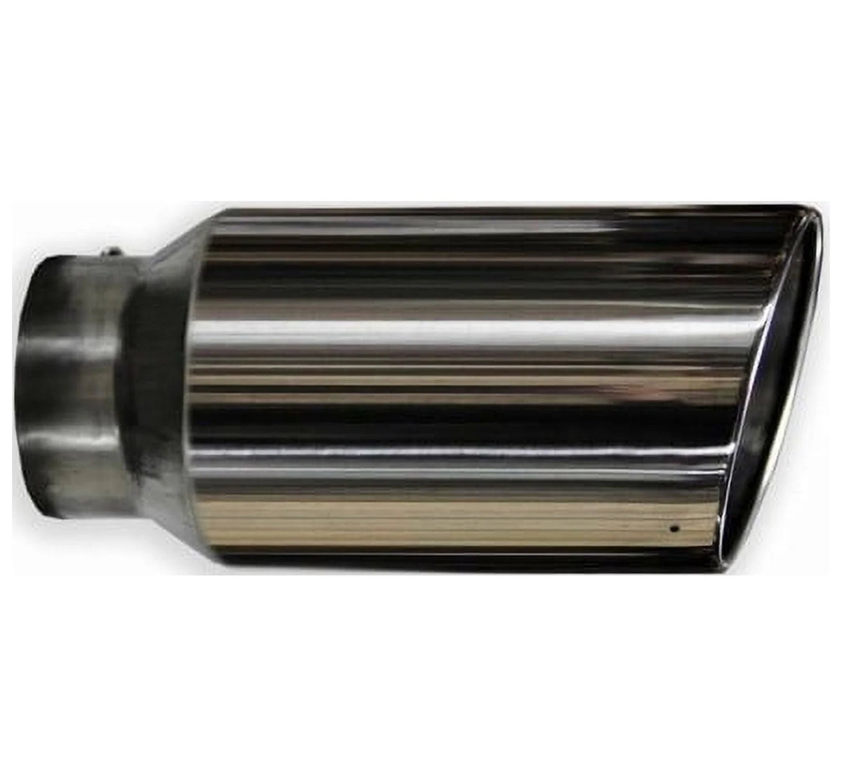 15" Polished SS Bolt On Exhaust Tip Rolled Angle Cut 5" Inlet 7" Outlet Y56653
