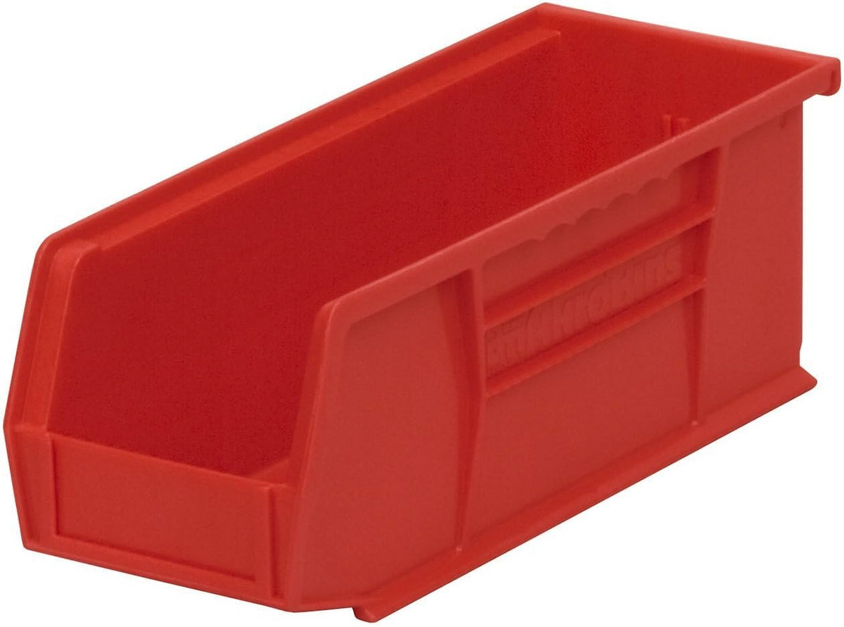 Plastic Storage Bin Hanging Stacking Containers, 11-Inch x 4-Inch x 4-Inch, Stone, 12-Pack U1732