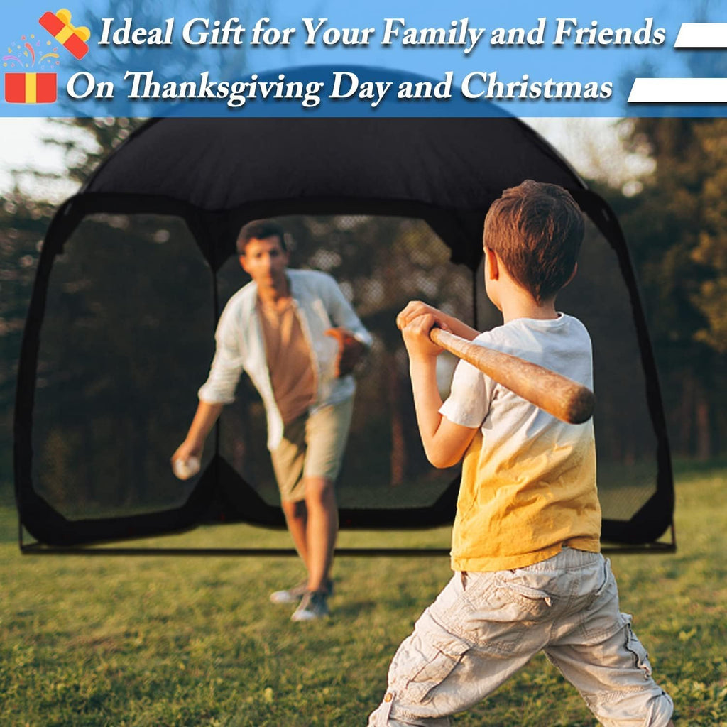 12 X6 X9.5FT Portable Baseball Batting Net with Carry Bag P53403