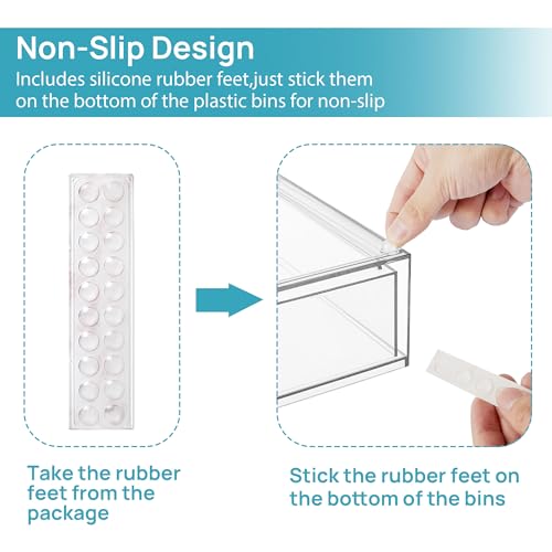 Clear Plastic Stackable Storage Drawers Set of 6 U2374