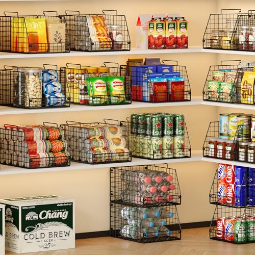 4 Pack XXL Stackable Wire Storage Basket D599899