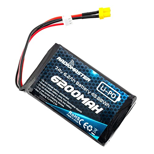 7.4V 2S 6200mAh Rechargeable Lipo Battery with XT30 JST-XH Connector H478758