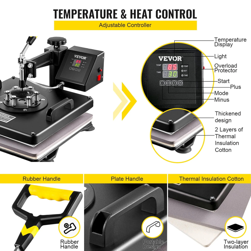 12 x 15 inch 5 in 1 Heat Press Machine U588991